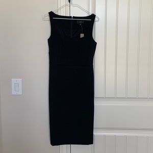 NWT Black J Crew size 0 knee length sleeveless sheath dress